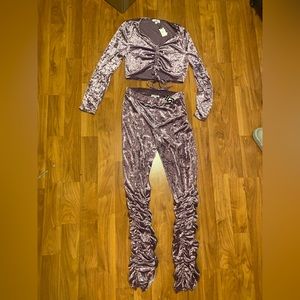 Crush velvet lavender 2 piece